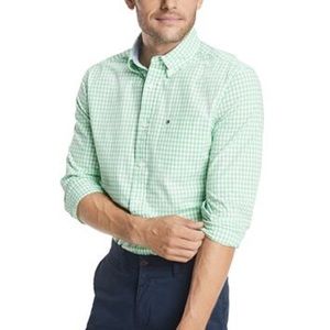 Long sleeve Tommy Hilfiger button down shirt.